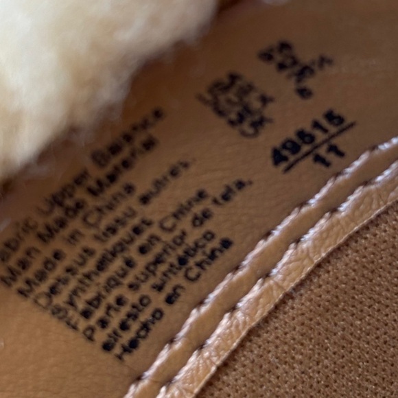 Lower East Side VTG Mules Size 9.5 Clogs Tan Suede & Sherpa Gummies Wedge Heel - Picture 3 of 9